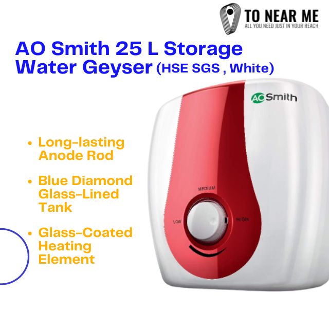 AO Smith 25 L Storage Water Geyser (HSE SGS 25LTRS, White)